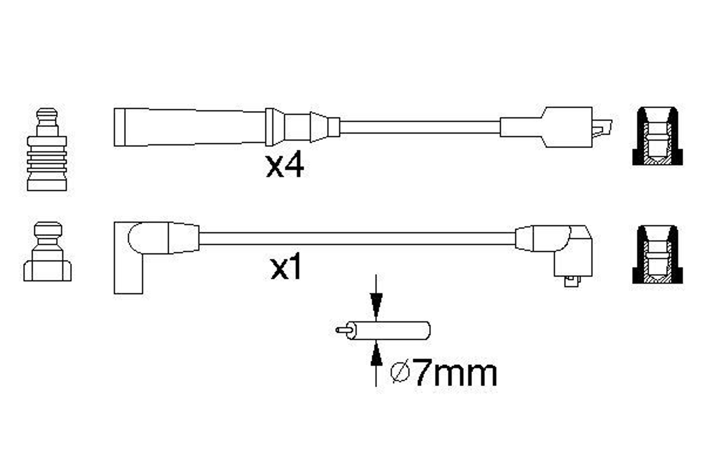 Комплект проводов зажигания BOSCH 0986356890