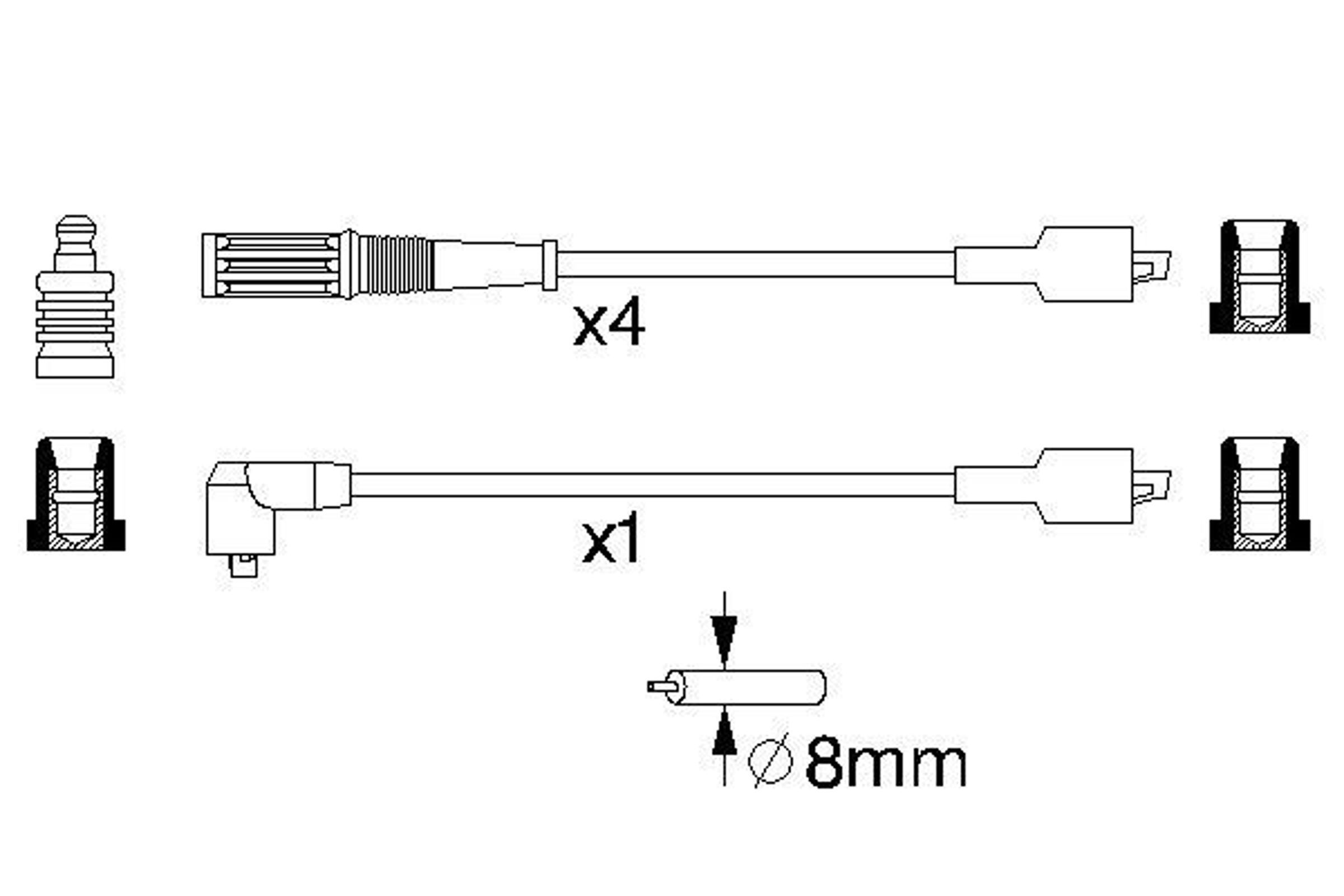 Комплект проводов зажигания BOSCH 0986357113