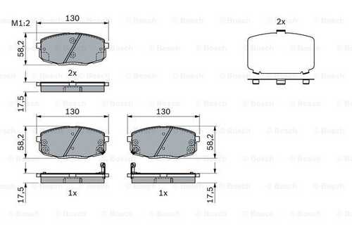Колодки тормозные дисковые BOSCH 0986424393