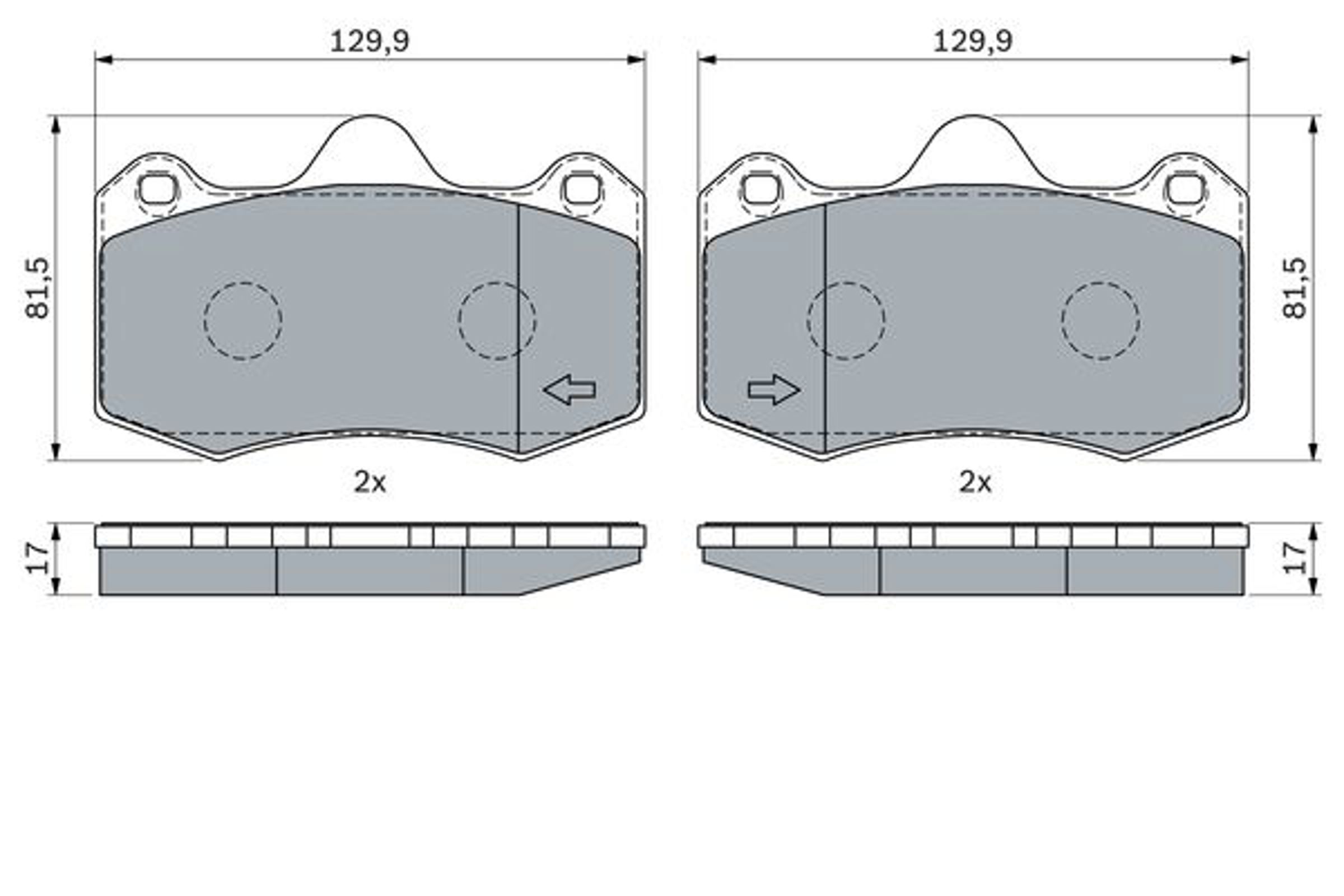 Колодки тормозные BOSCH 0986424399