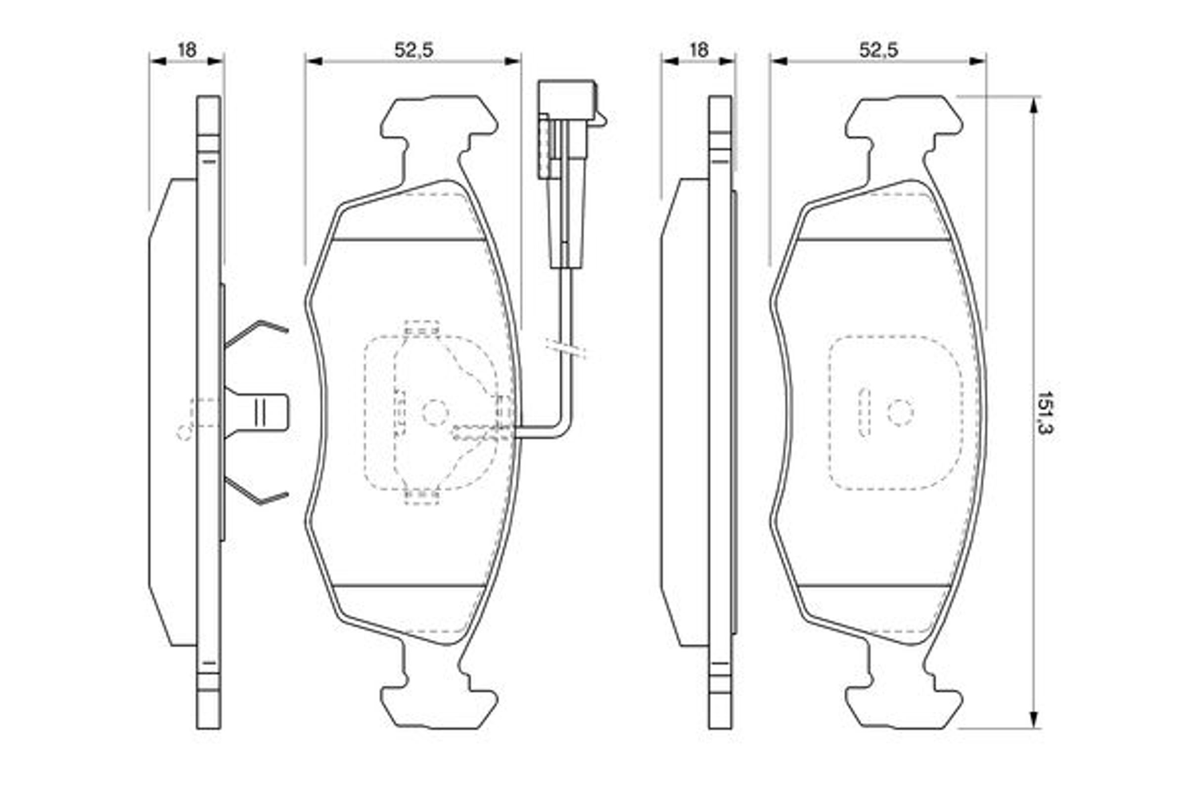 Колодки тормозные дисковые BOSCH 0986424515