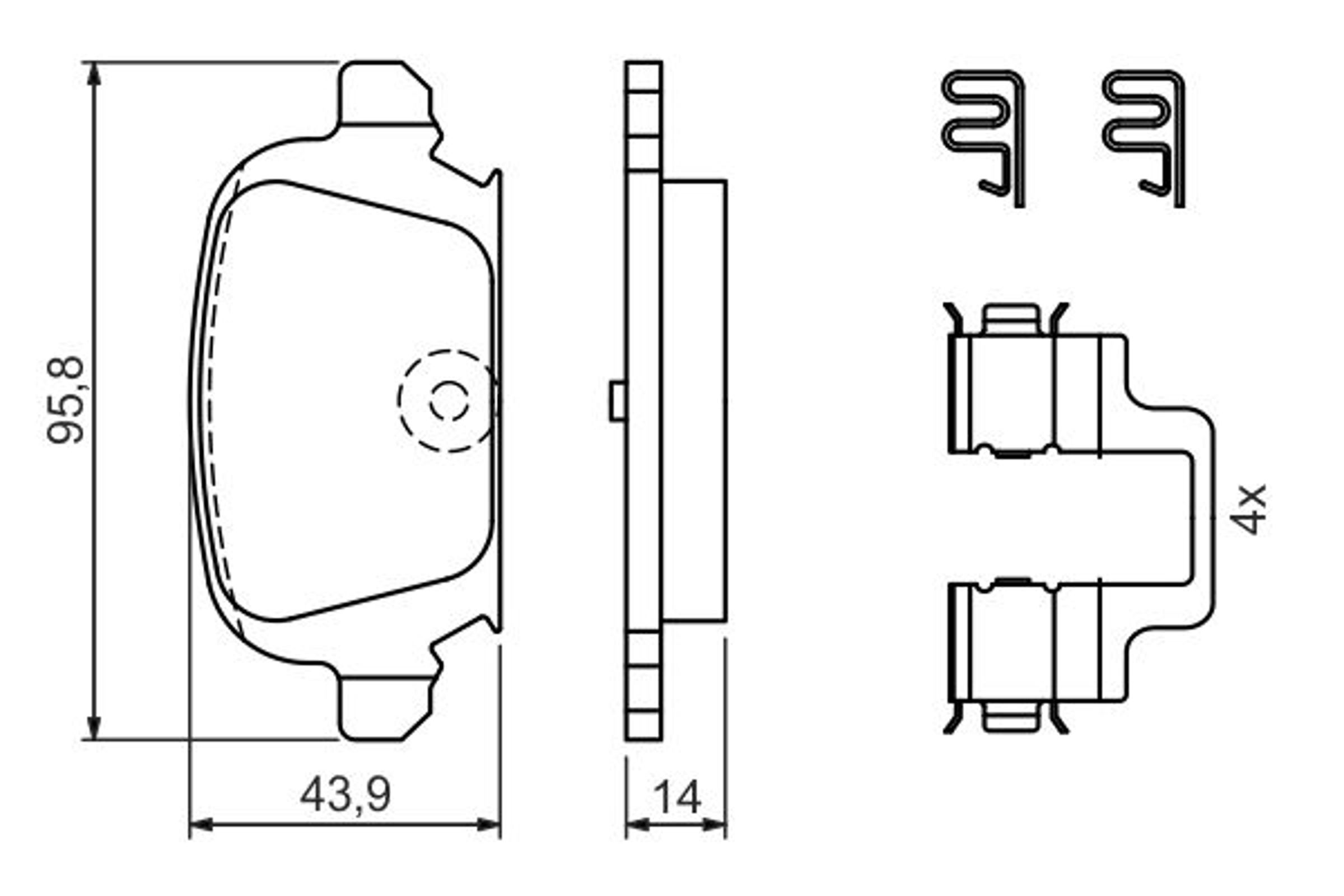 Колодки тормозные дисковые BOSCH 0986424528