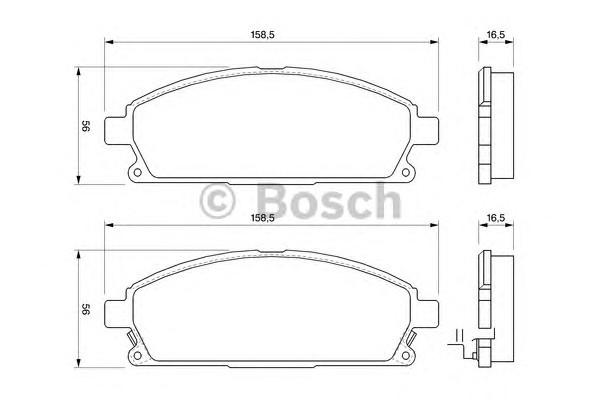 Комплект тормозных колодок дискового тормоза BOSCH 0986424715