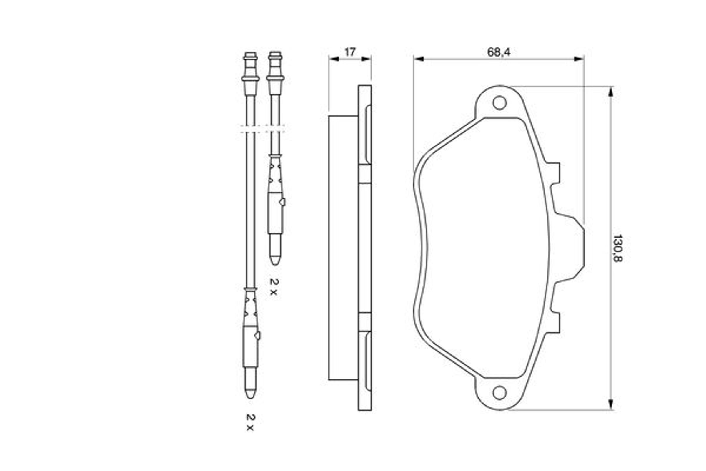 Колодки тормозные дисковые BOSCH 0986460950