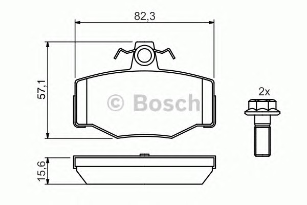 Комплект тормозных колодок дискового тормоза BOSCH 0986460993