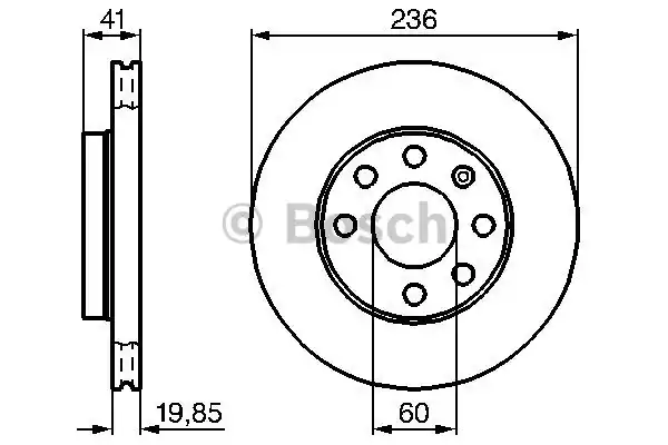 Тормозной диск BOSCH 0986478192