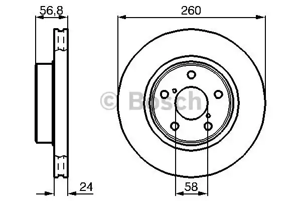 Тормозной диск BOSCH 0986478293