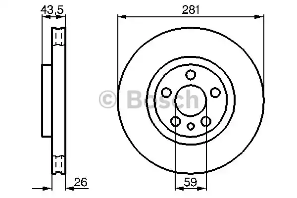 Тормозной диск BOSCH 0986478812