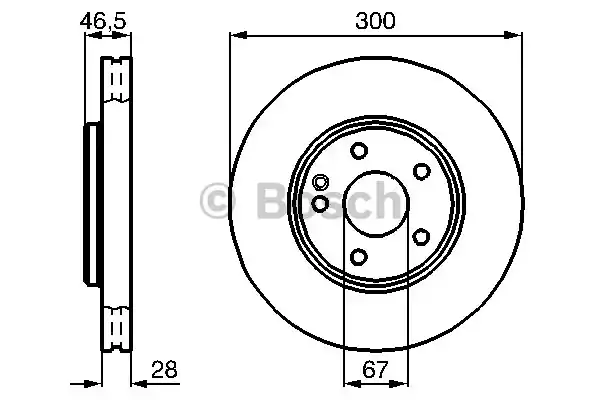 Тормозной диск BOSCH 0986478876