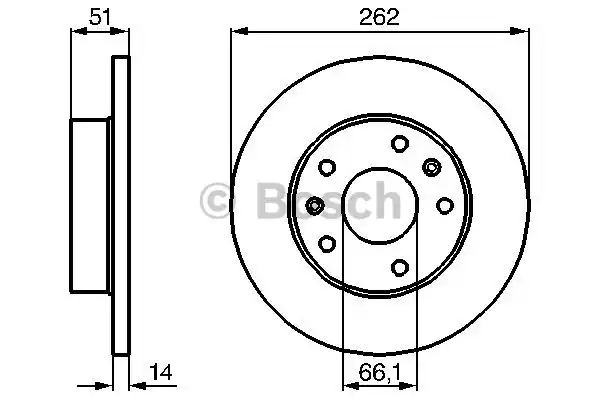 Тормозной диск BOSCH 0986478991