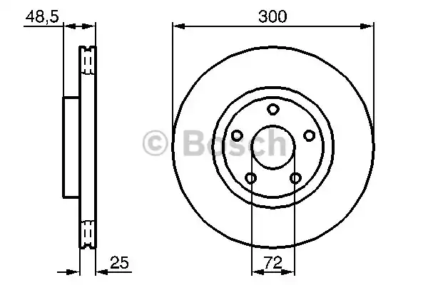 Тормозной диск BOSCH 0986479183