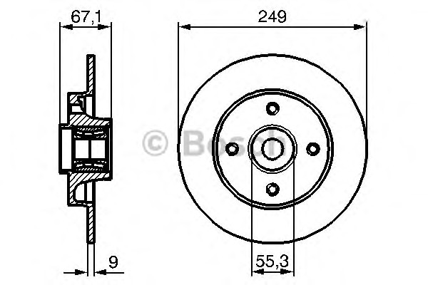 Тормозной диск BOSCH 0986479279