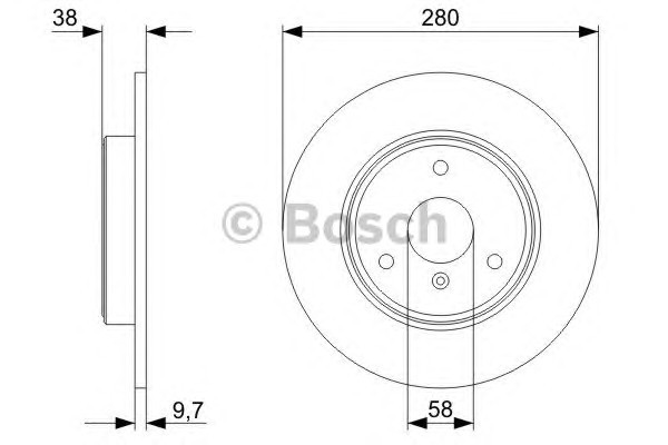Диск тормозной BOSCH 0986479305
