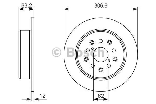 Тормозной диск BOSCH 0986479339