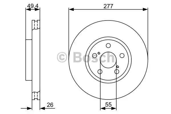 Тормозной диск BOSCH 0986479340