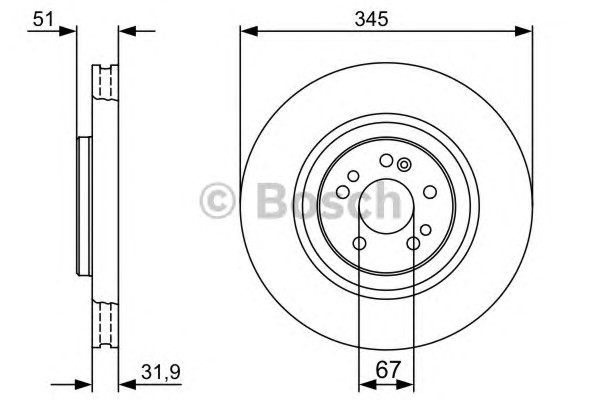 Тормозной диск BOSCH 0986479405