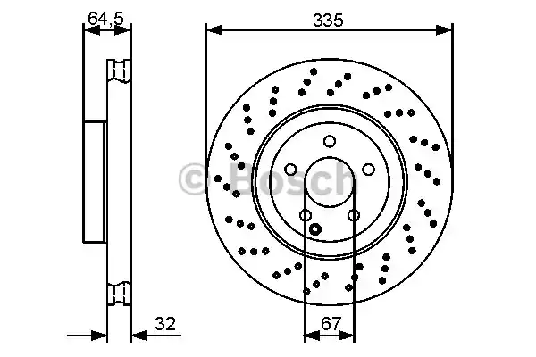 Тормозной диск BOSCH 0986479413