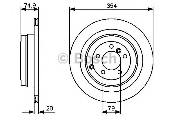 Тормозной диск BOSCH 0986479479