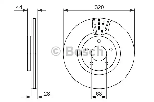 Тормозной диск BOSCH 0986479679