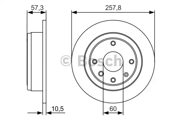 Тормозной диск BOSCH 0986479985