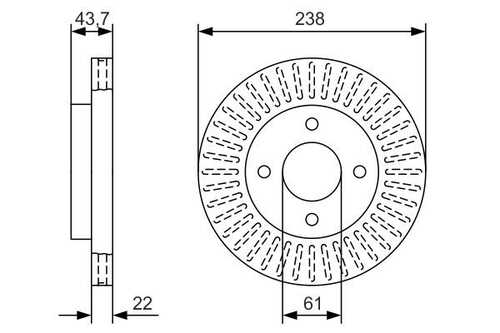Тормозной диск BOSCH 0986479A87