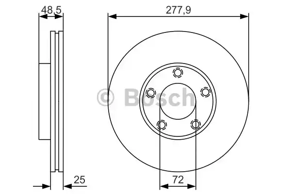 Тормозной диск BOSCH 0986479R83