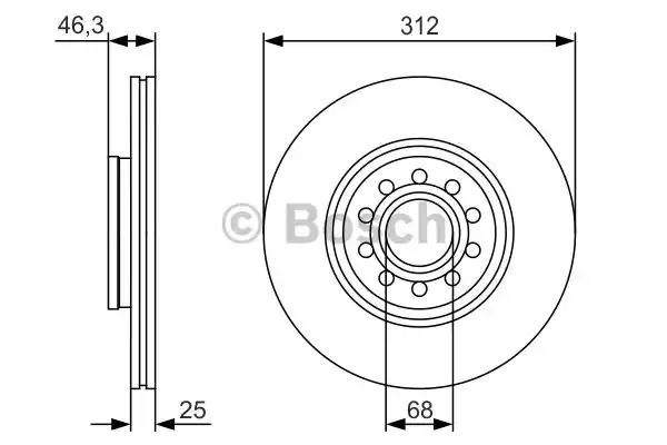 Тормозной диск BOSCH 0986479S23