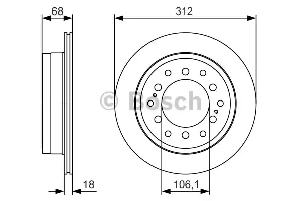 Тормозной диск BOSCH 0986479S36