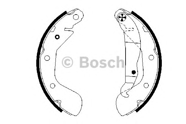 Комплект тормозных колодок BOSCH 0986487614