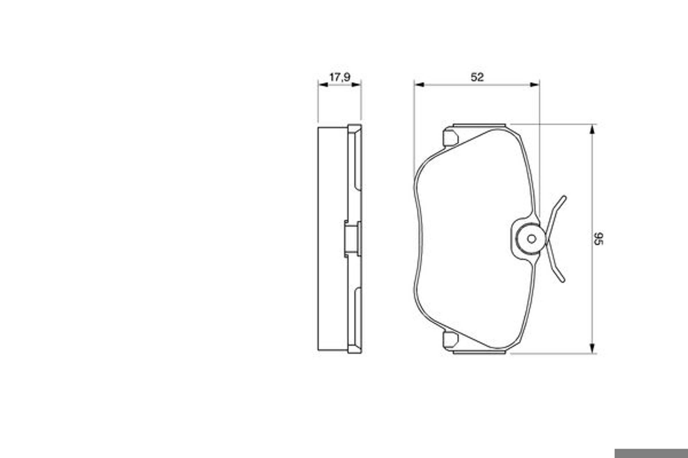 Колодки тормозные дисковые BOSCH 0986490550