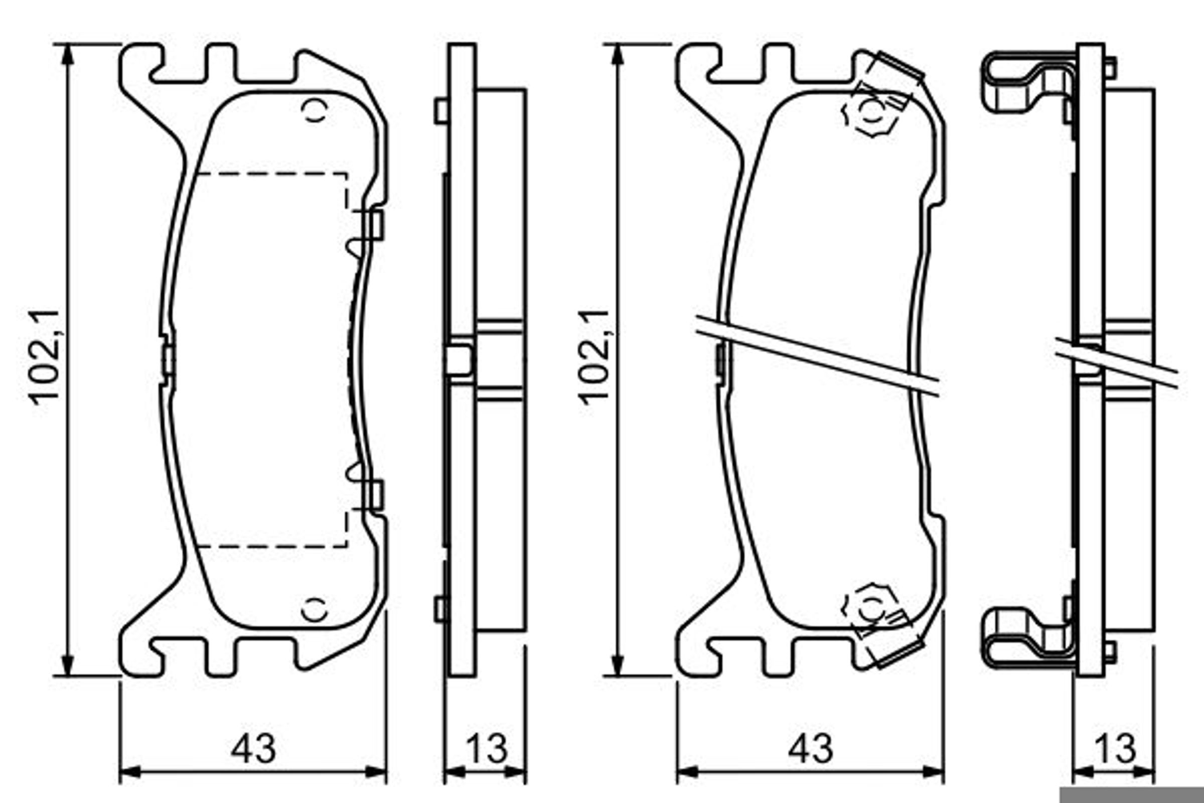 Колодки тормозные дисковые BOSCH 0986494341