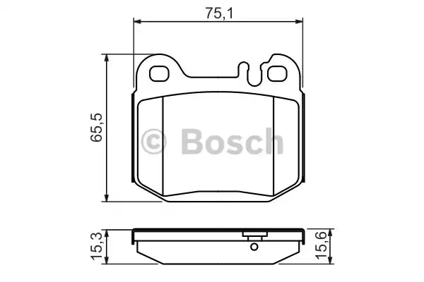 Комплект тормозных колодок дискового тормоза BOSCH 0986494410