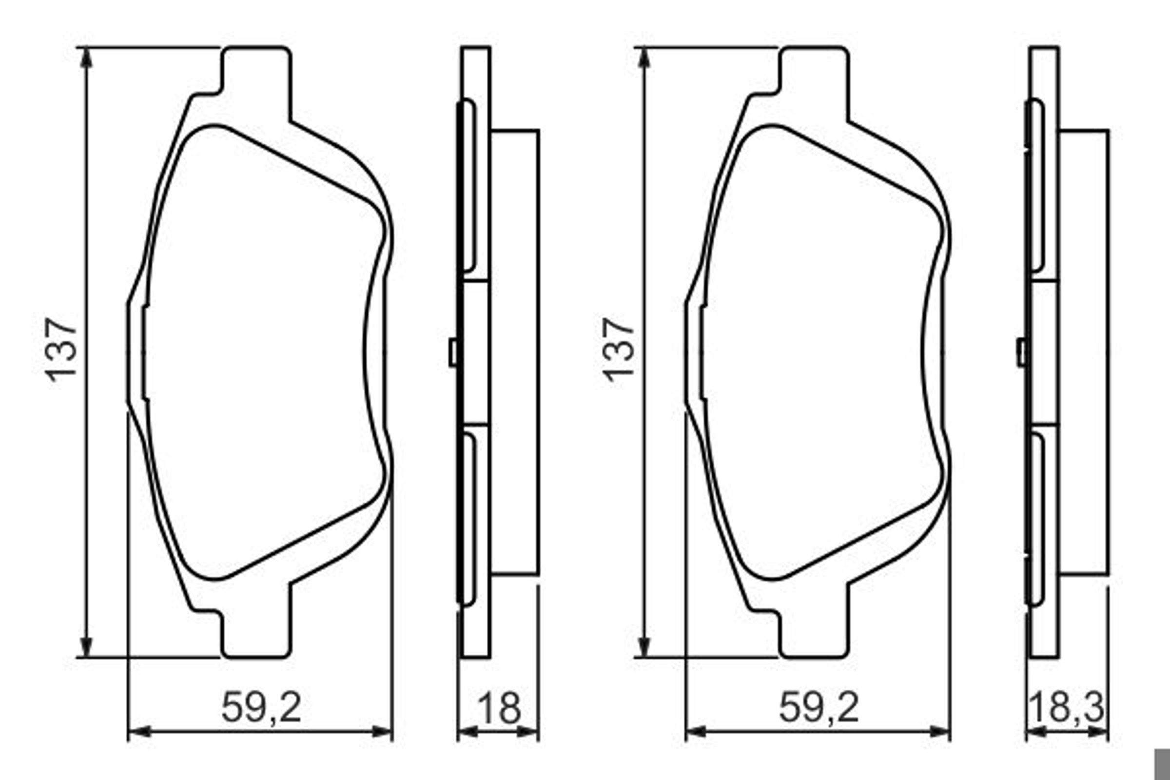 Колодки тормозные дисковые BOSCH 0986494438