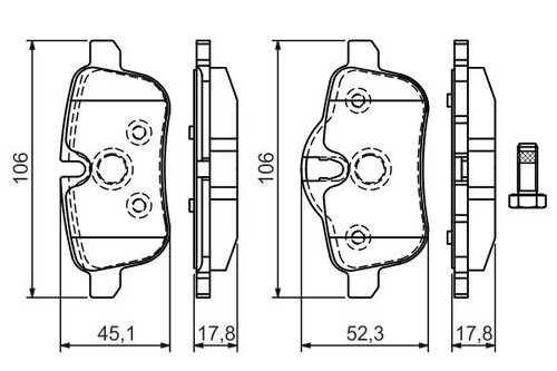 Колодки тормозные дисковые /комплект 4 шт BOSCH 0986494450