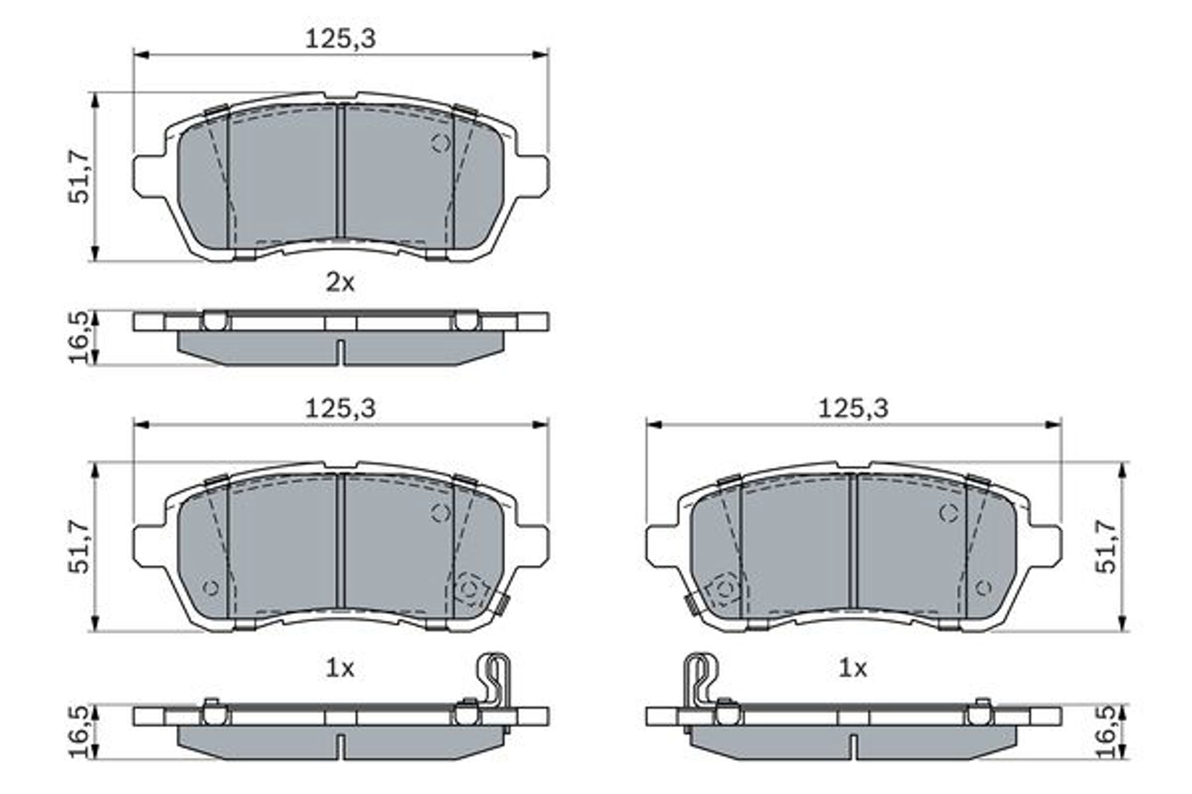 Колодки тормозные дисковые перед BOSCH 0986494904