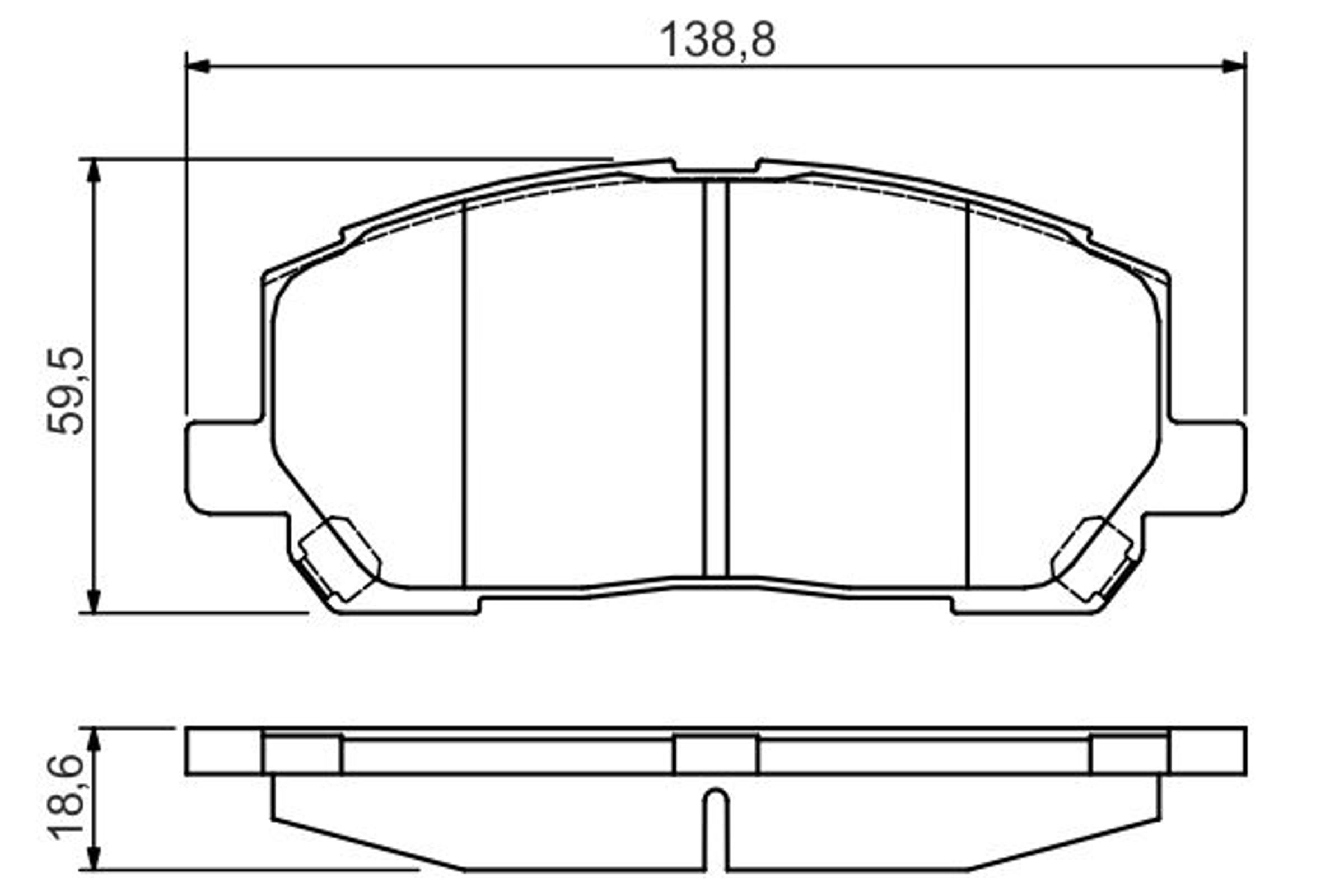Колодки тормозные дисковые BOSCH 0986495126