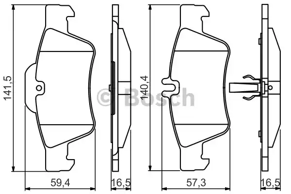 Комплект тормозных колодок дискового тормоза BOSCH 0986495248