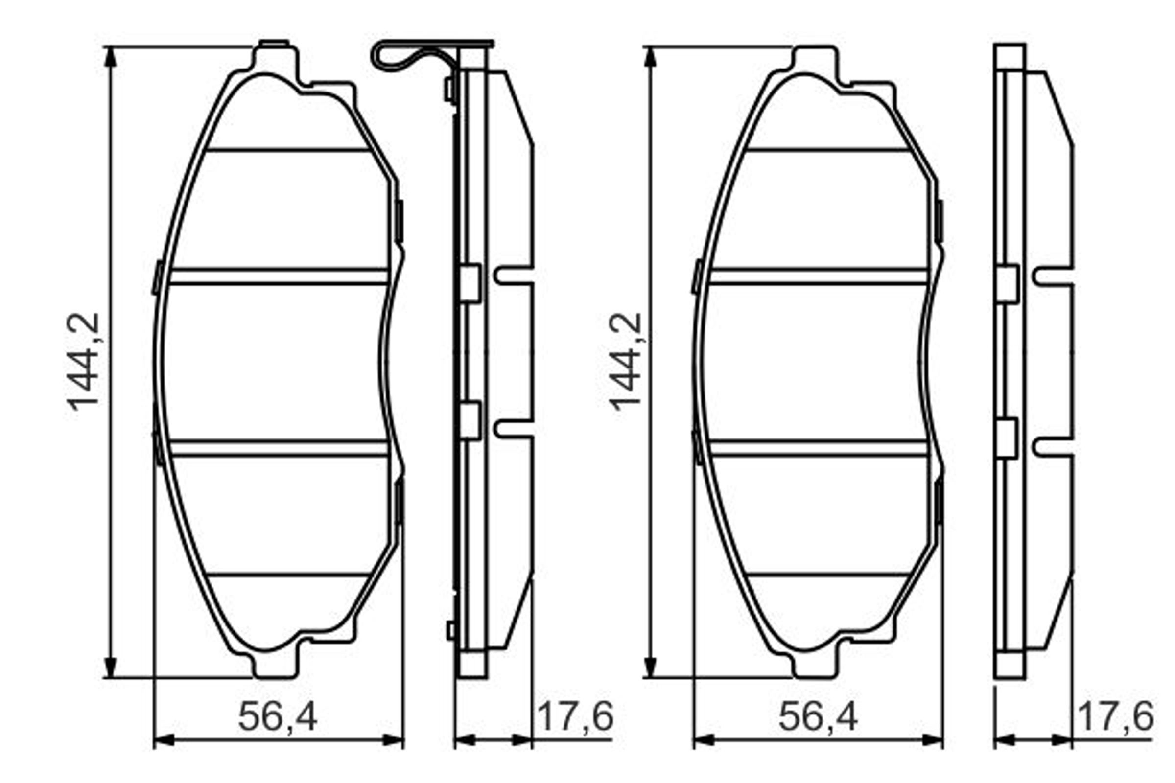 Колодки тормозные дисковые BOSCH 0986495353