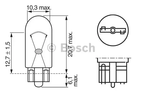 Лампа накаливания фонарь указателя поворота BOSCH 1987302217