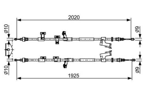 Трос стояночного тормоза BOSCH 1987482709