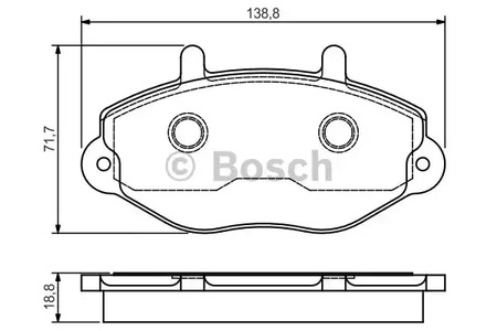 Комплект тормозных колодок дискового тормоза BOSCH 0 986 495 112