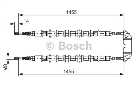 Трос стояночного тормоза BOSCH 1 987 477 391