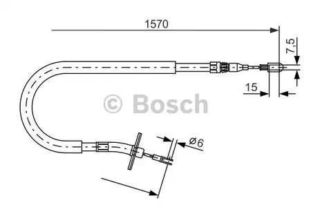 Трос стояночного тормоза BOSCH 1 987 477 860