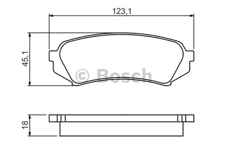 Комплект тормозных колодок дискового тормоза BOSCH 0 986 424 641