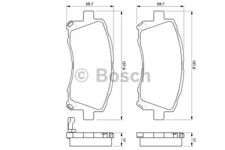 Комплект тормозных колодок дискового тормоза BOSCH 0 986 424 700