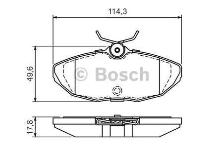 Комплект тормозных колодок дискового тормоза BOSCH 0 986 424 702