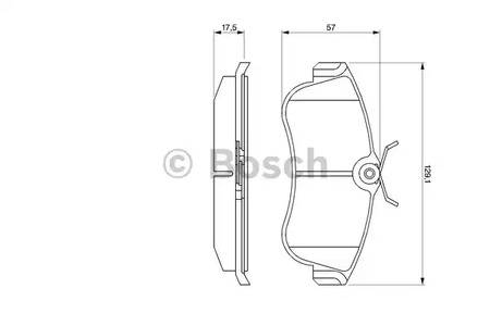 Комплект тормозных колодок дискового тормоза BOSCH 0 986 461 147