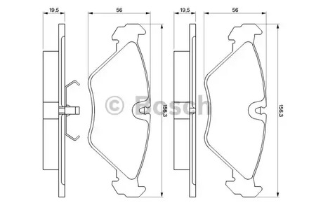 Колодки тормозные дисковые BOSCH 0 986 461 766