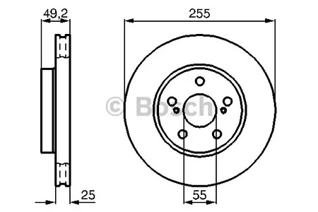 Тормозной диск BOSCH 0 986 478 584