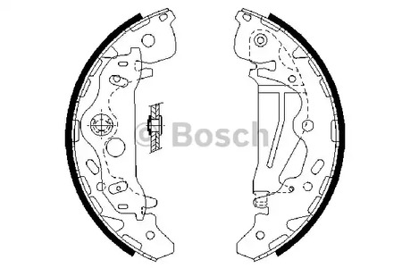 Колодки тормозные барабанные BOSCH 0 986 487 709